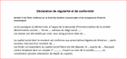 Déclaration de régularité et de conformité pour les apports en nature